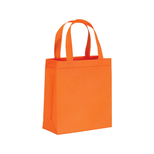 mini shopper bag stampata in tnt arancione 01257414 VAR05