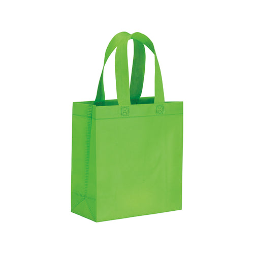 mini shopper pubblicitaria in tnt verde-mela 01257414 VAR01