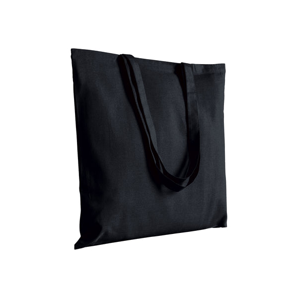 borsa spesa stampata in cotone nera 01257465 VAR12