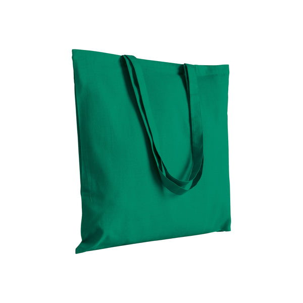 shopper bag pubblicitaria in cotone verde 01257465 VAR08