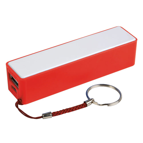 power bank personalizzato in plastica rosso 01261919 VAR01