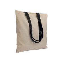 Carica l&#39;immagine nel visualizzatore di Gallery, shopper bag con logo in cotone nera 01274074 VAR01
