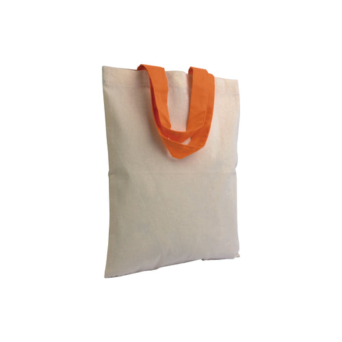 mini borsa da personalizzare in cotone arancione 01274091 VAR02