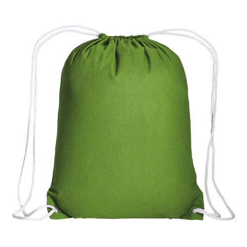 zainetto sacca stampato in cotone verde-mela 01274278 VAR11