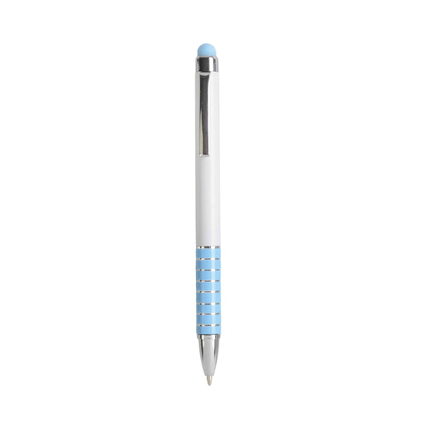 penna stampata in plastica azzurra 01285906 VAR01