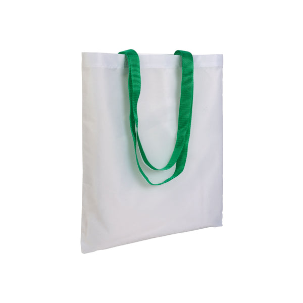borsa stampata in poliestere verde 01290887 VAR04