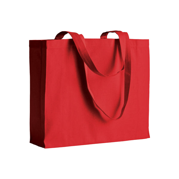 shopper stampata in cotone rossa 01290904 VAR01