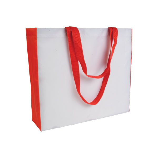 shopper da personalizzare in poliestere rossa 01290972 VAR02