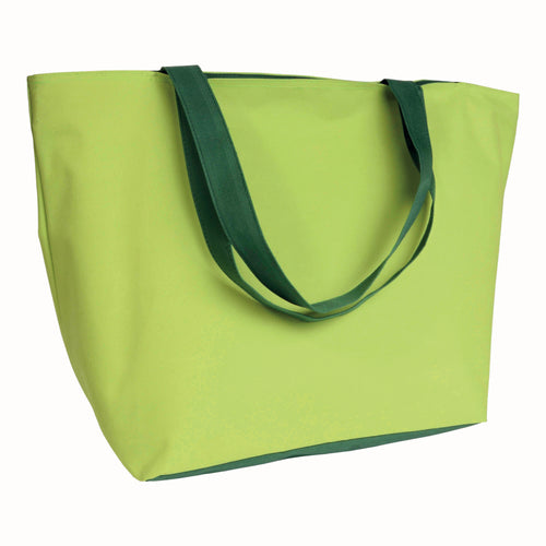 borsa mare con logo in poliestere verde-mela 01291312 VAR02