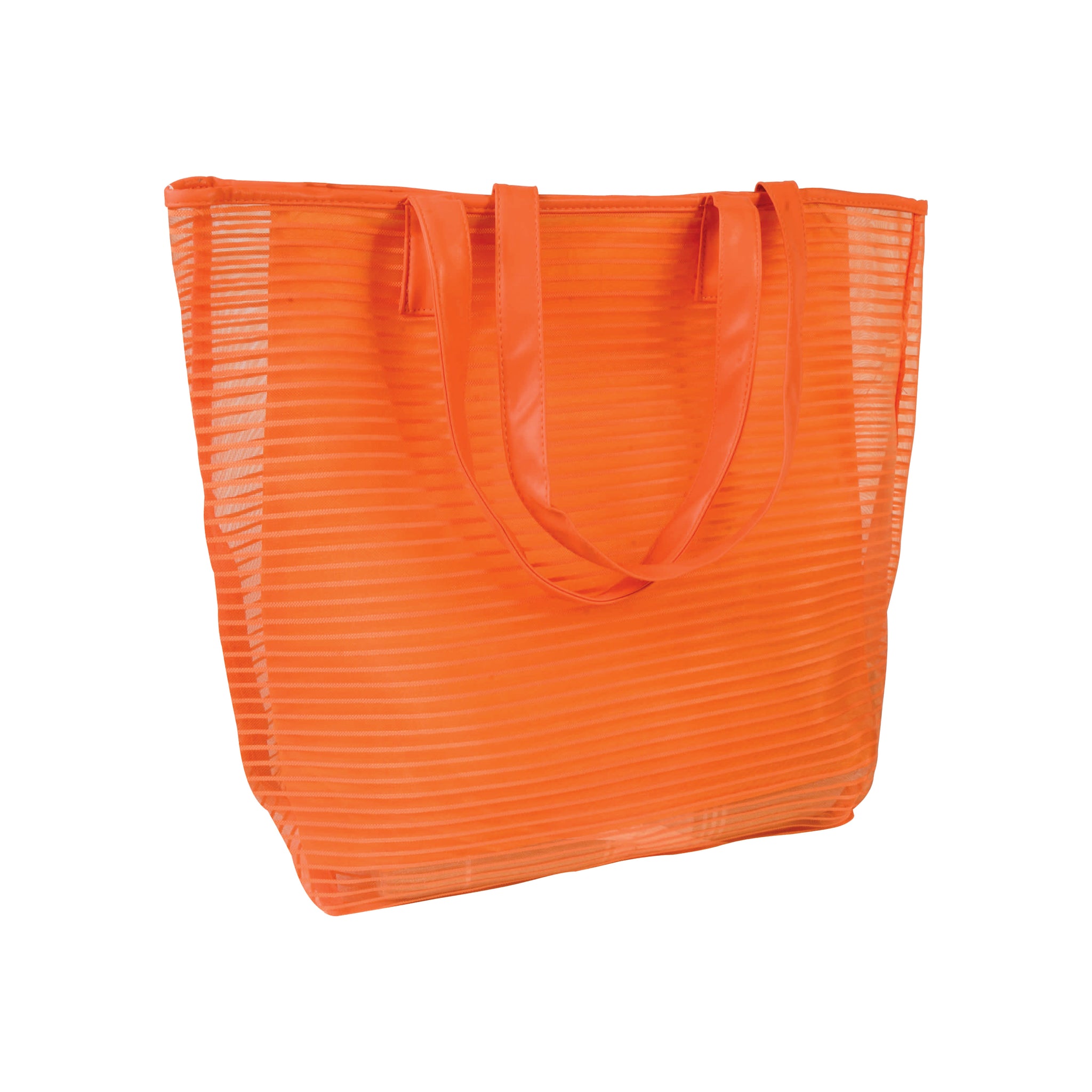 borsa mare stampata in poliestere arancione 01291380 VAR02