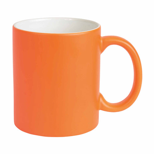 mug con logo in ceramica arancione 01295953 VAR02
