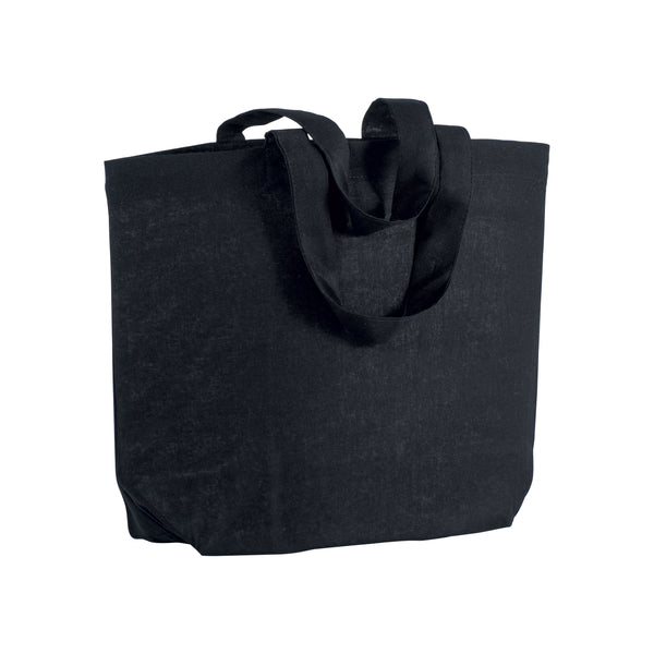 borsa personalizzabile in cotone nera 01307819 VAR04