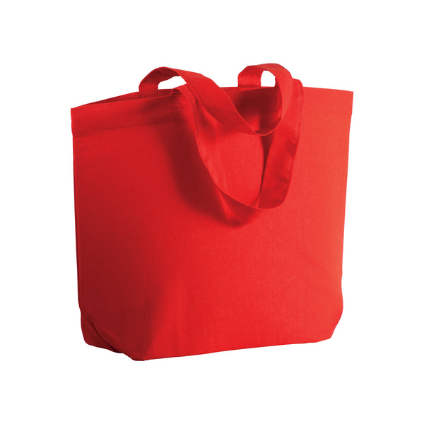 borsa da personalizzare in cotone rossa 01307819 VAR02