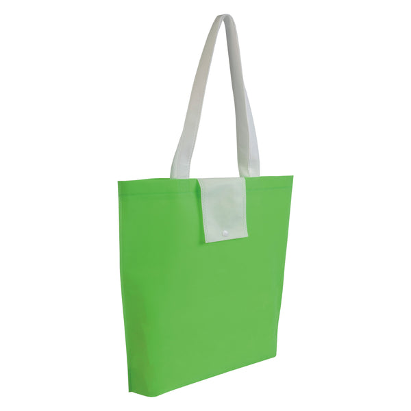 shopper richiudibile personalizzabile in tnt verde-mela 01324870 VAR06