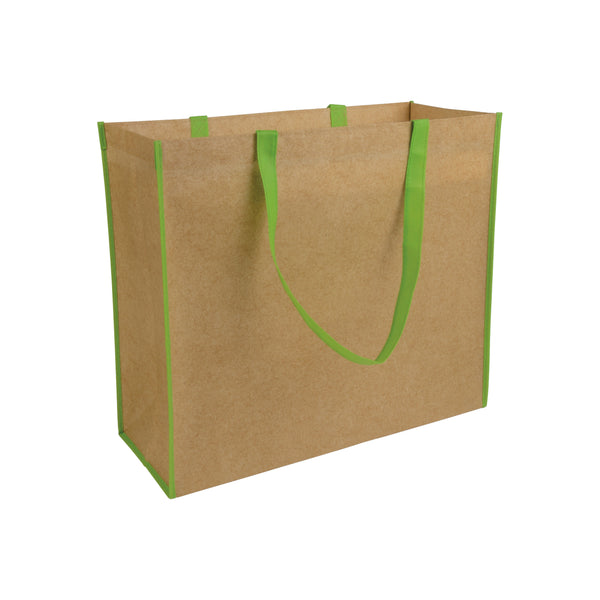 shopper bag stampata in tnt verde 01324921 VAR01