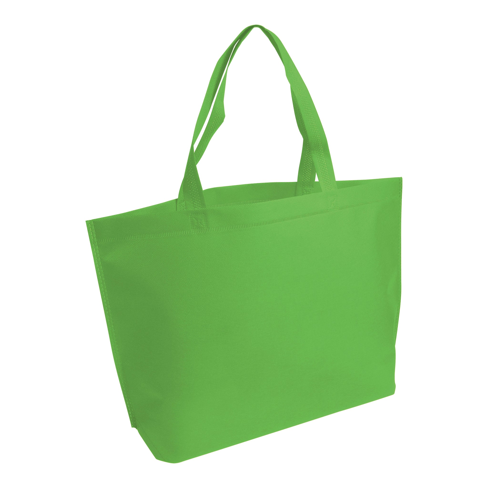 shopper con logo in tnt verde-mela 01325278 VAR06