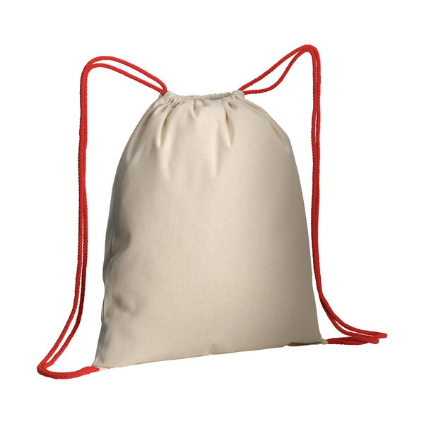 zainetto sacca con logo in cotone rosso 01325380 VAR04
