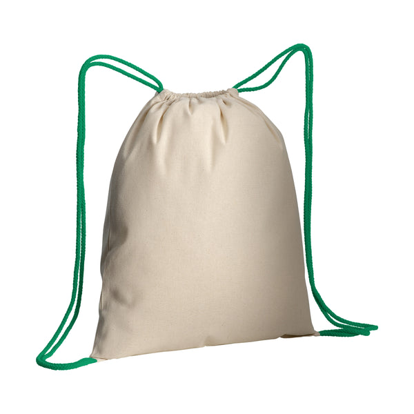 zainetto sacca promozionale in cotone verde 01325380 VAR06