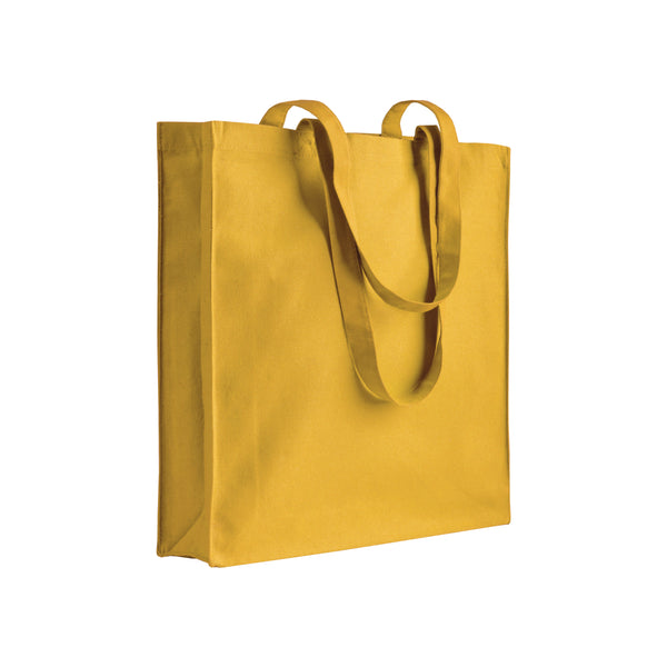 shopper da personalizzare in cotone gialla 01325686 VAR07