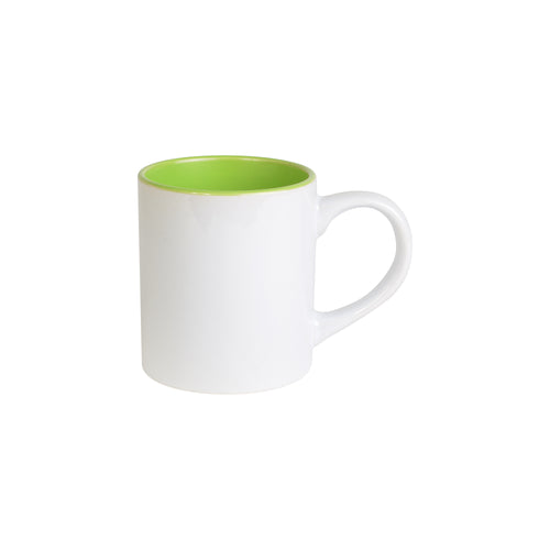 mini mug con logo in ceramica verde-mela 01330361 VAR01