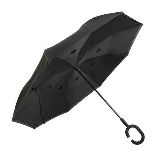 ombrello personalizzato in poliestere nero 01331517 VAR01