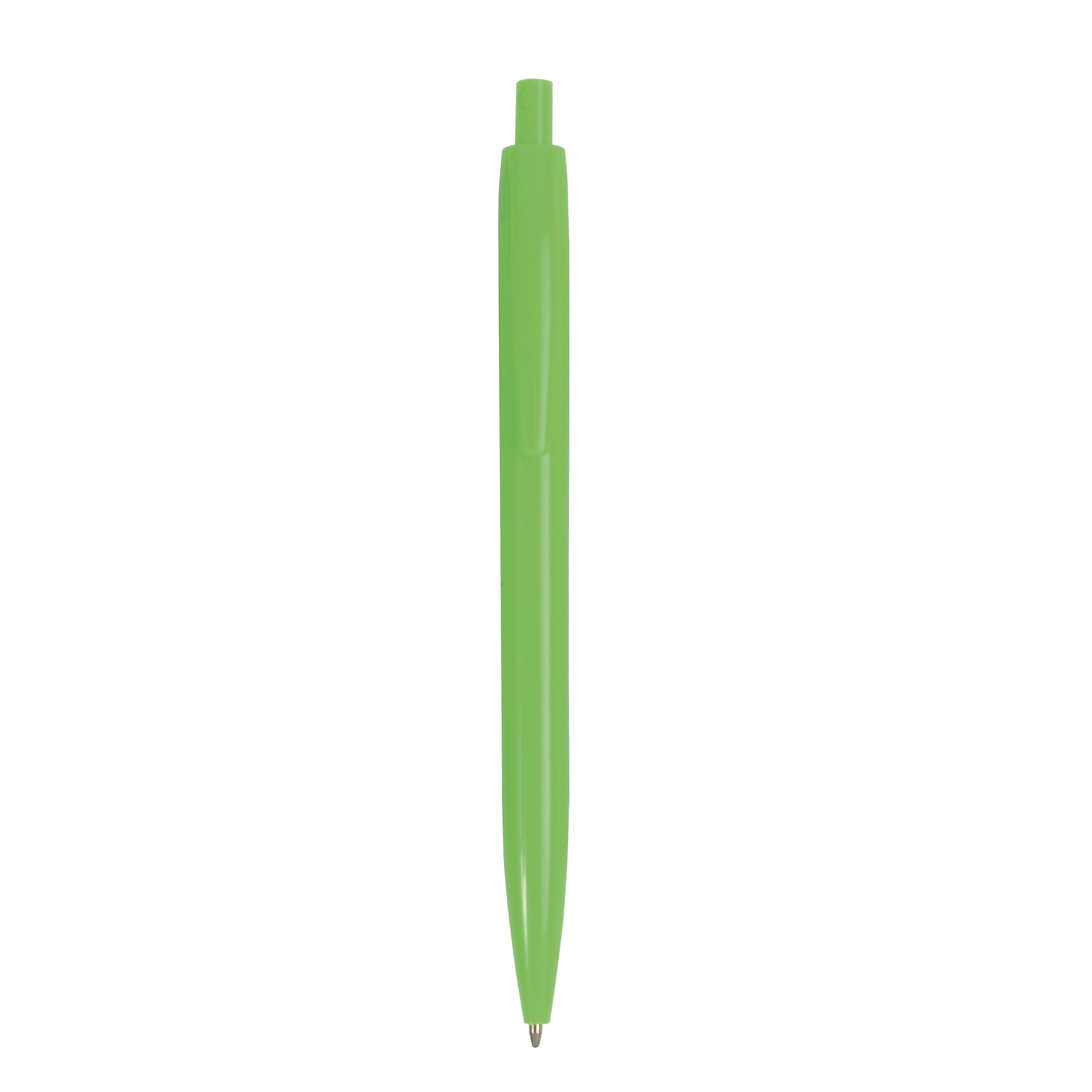 penna con logo in plastica verde-mela 01337246 VAR03