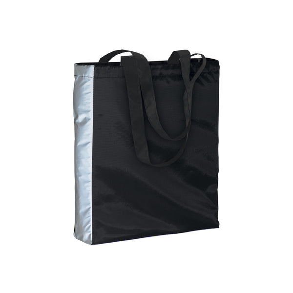 shopper bag personalizzata in poliestere nera 01342431 VAR01