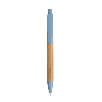 penna promozionale in bambu azzurra 01353787 VAR04