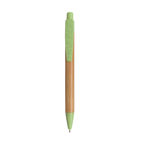 biro da personalizzare in bambu verde-mela 01353787 VAR02