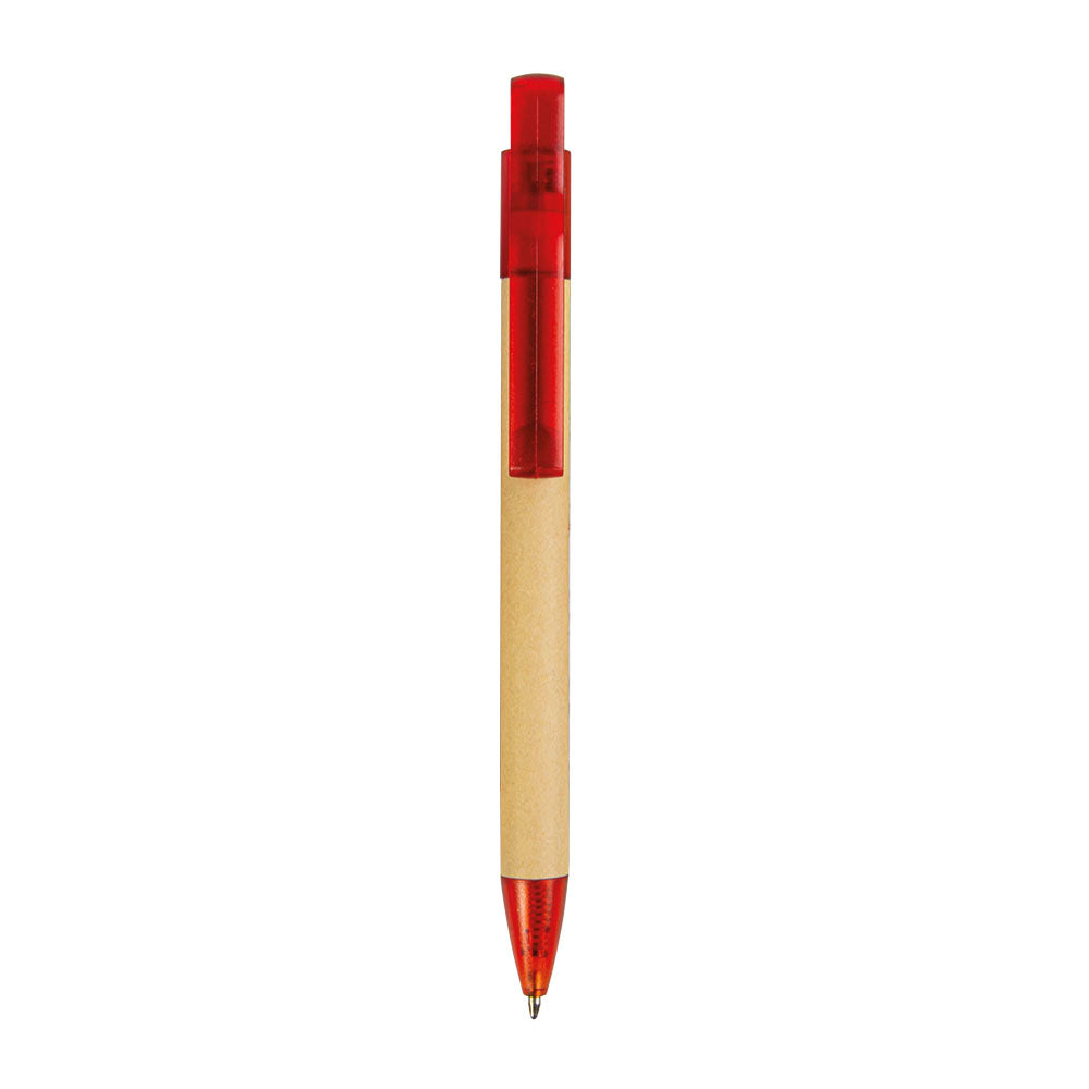 penna ecologica personalizzabile in plastica rossa 01353974 VAR05