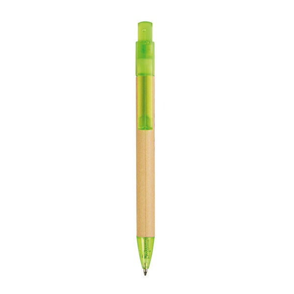 penna ecologica stampata in plastica verde-mela 01353974 VAR01