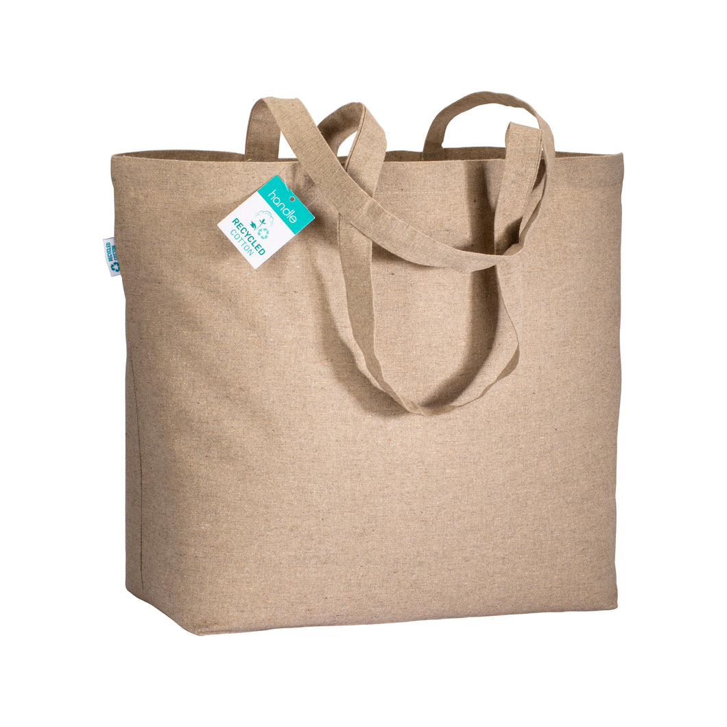 borsa shopping stampata in cotone naturale 01375989 VAR01