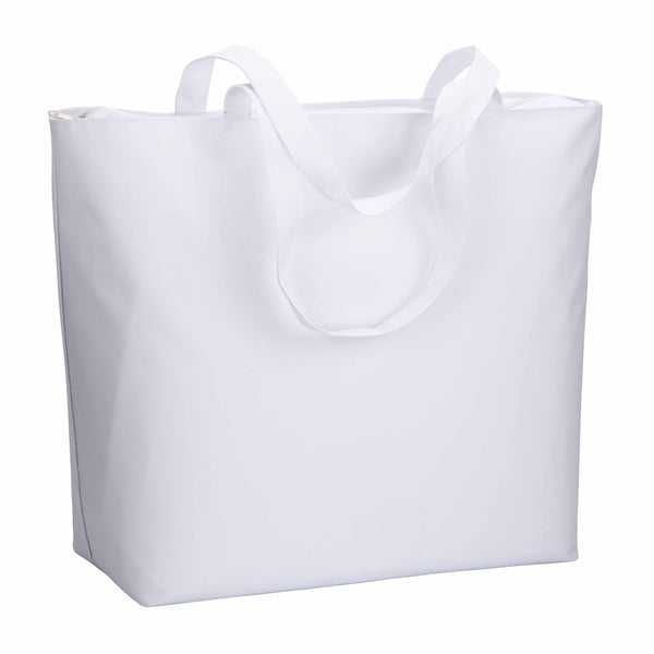 borsa mare stampata in poliestere bianca 01376244 VAR01