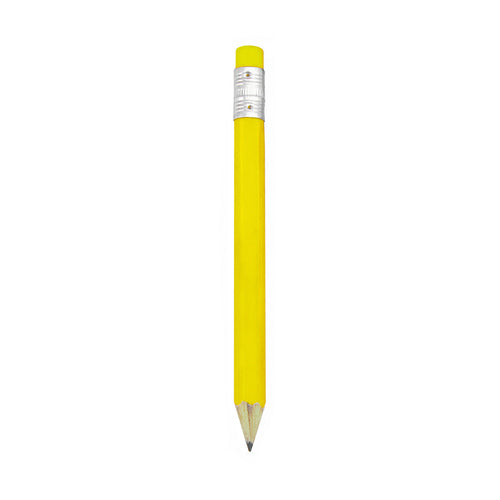mini matita con logo in legno gialla 0365450 VAR04