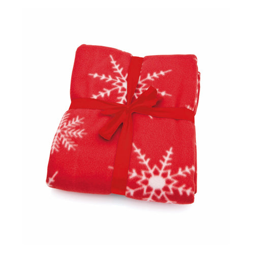 coperta natalizia promozionale in pile rossa 0365994 VAR01