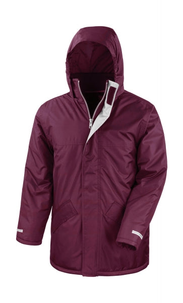 parka stampato in poliestere 448-bordeaux 062406061 VAR06