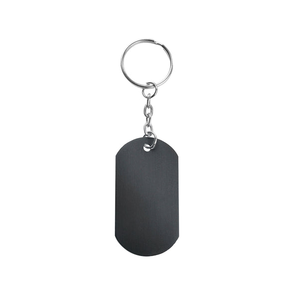 portachiavi personalizzabile in alluminio nero 0371519 VAR01