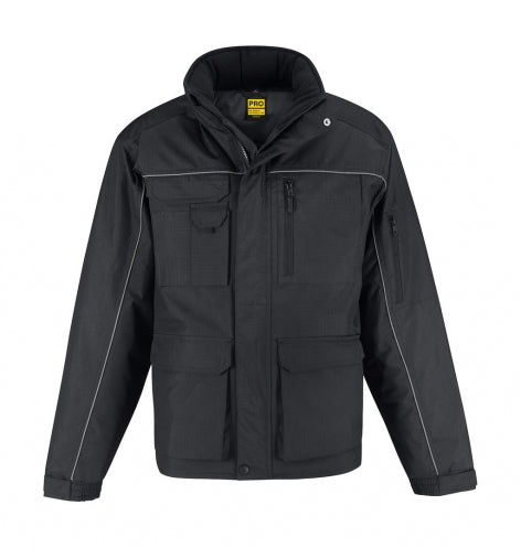 giacca con logo in poliestere 128-grigia 062416414 VAR02