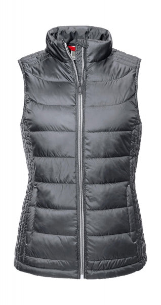 gilet stampato in poliestere 119-grigio 062424200 VAR01