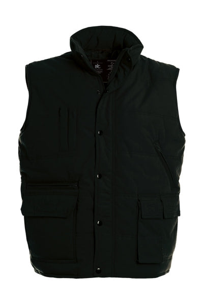 gilet stampato in poliestere 101-nero 062426614 VAR05