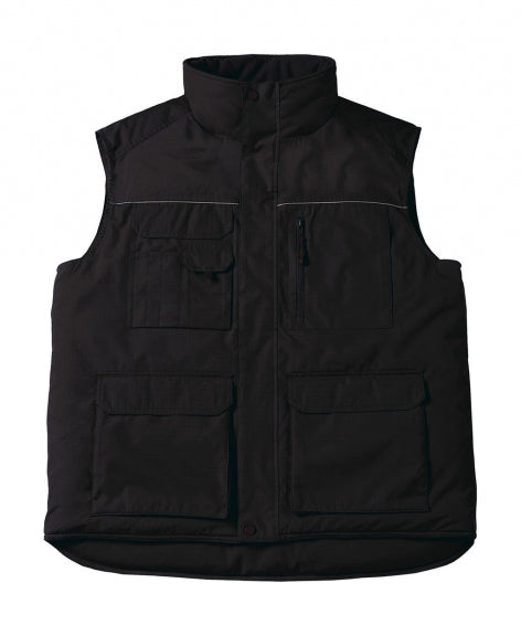 gilet con logo in poliestere 101-nero 062428314 VAR02