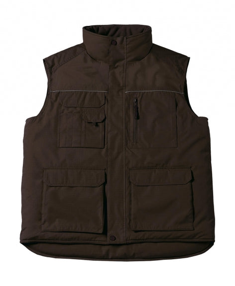 gilet stampato in poliestere 700-marrone 062428314 VAR04