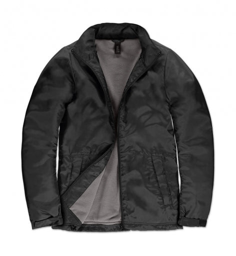 giacca con logo in poliestere 153-nera 062436814 VAR05