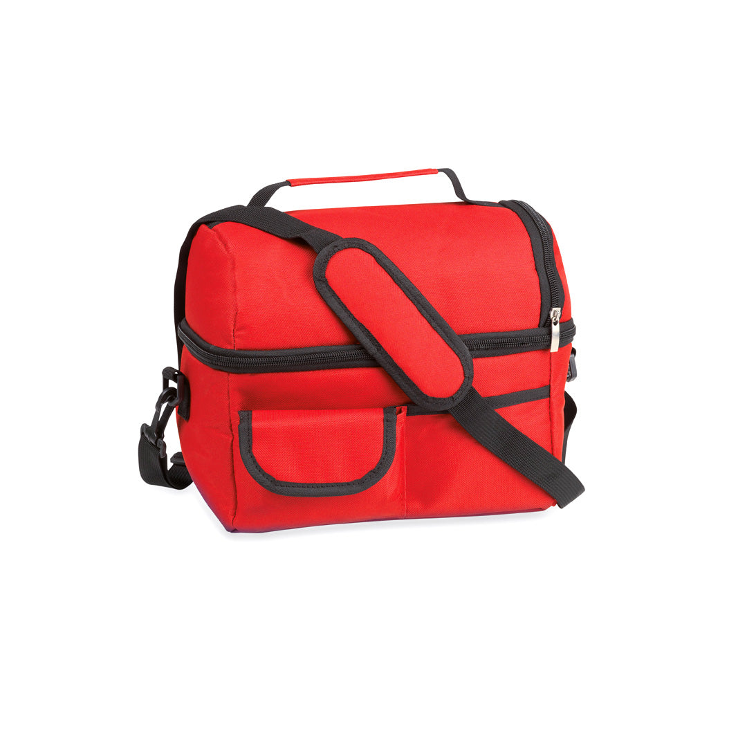 borsa termica con logo in poliestere rossa 0374188 VAR01
