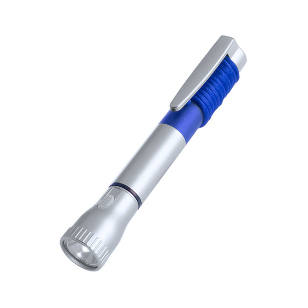 penna promozionale in plastica grigia-blu 0376908 VAR03
