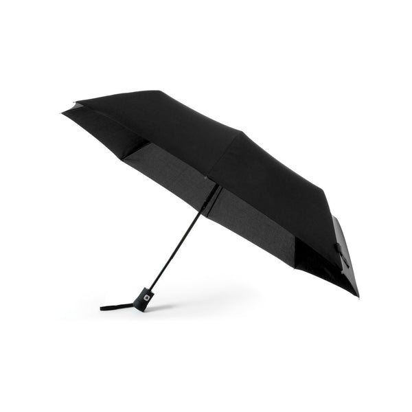 ombrello stampato in pongee nero 0378217 VAR01