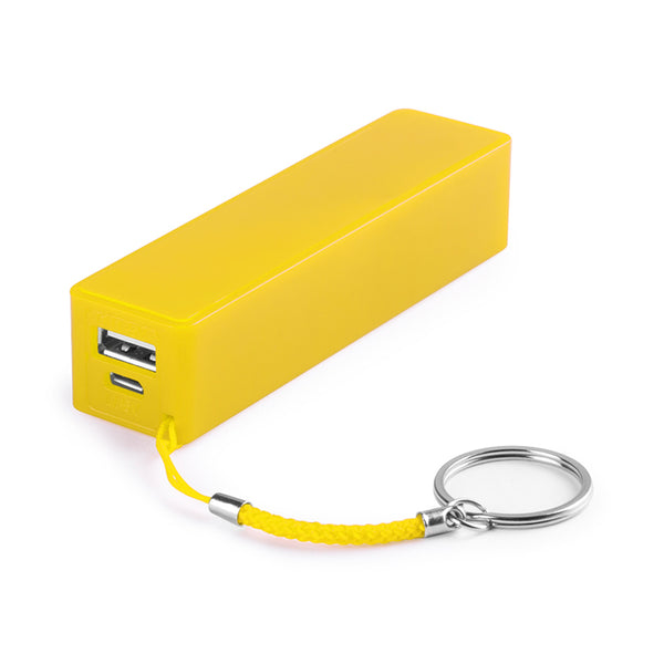 power bank personalizzabile in plastica giallo 0380580 VAR01