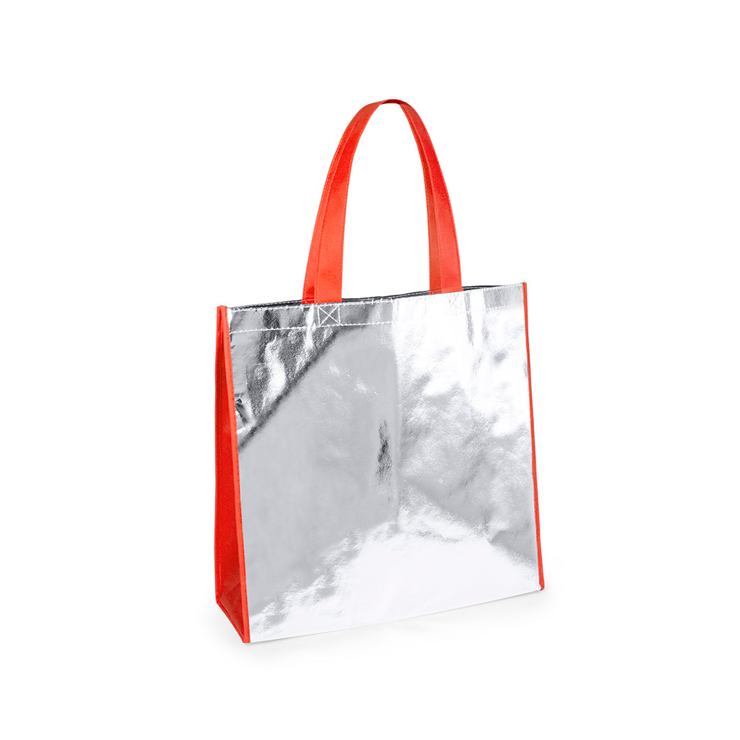 shopper bag stampata in tnt arancione 0381192 VAR02