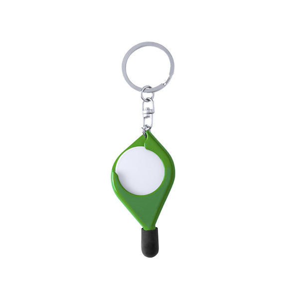 portachiavi personalizzabile in plastica verde 0382501 VAR01