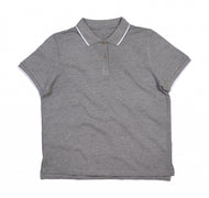 polo con logo in cotone 163-grigia 062552516 VAR02